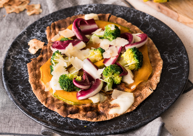 Pizza con pane carasau