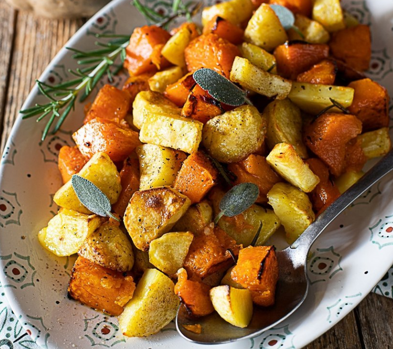 Zucca e patate al forno