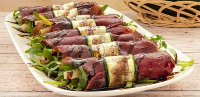 Involtini di zucchine e bresaola