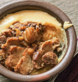 Seitan brasato alle castagne e porcini
