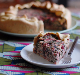 Torta salata con tofu ed erbette